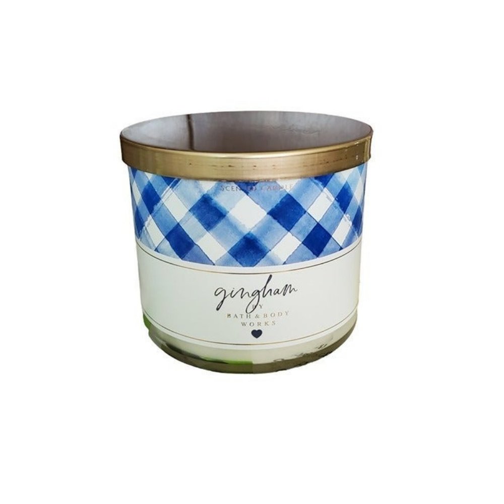 *NEW* Bath and Body Works 3 Wick Candle‎ Scent GINGHAM, 14.5 OZ